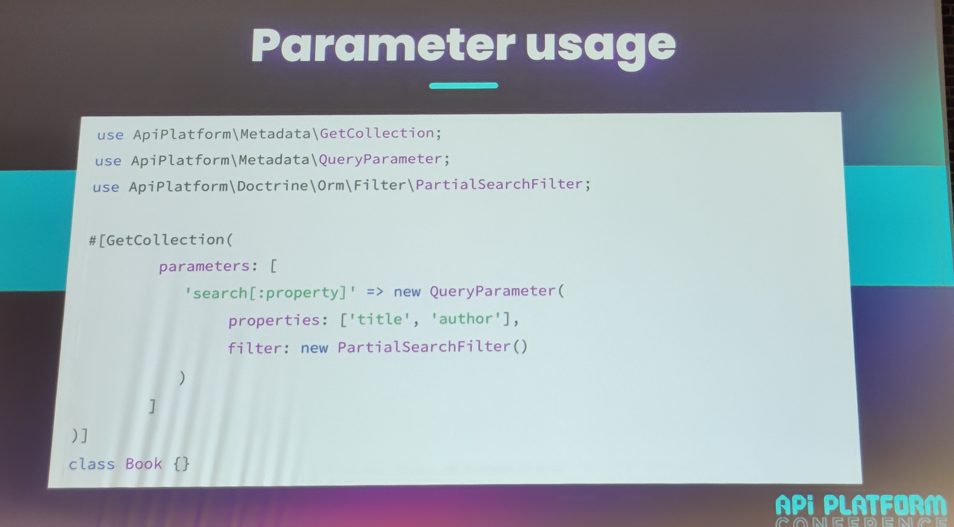 An example of Parameters usage